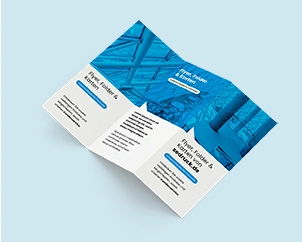 Flyer mit Z-Falz liegend