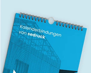 Hochformatiger Wandkalender - Drahtringbindung im Detail
