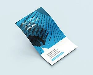 Einzelner Flyer sanft fallend