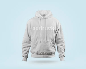 Grauer Hoodie mit sedruck-Aufdruck