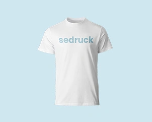 Weißes T-Shirt mit sedruck-Aufdruck