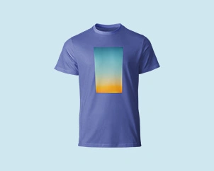 Lila T-Shirt mit Farbverlauf-Aufdruck